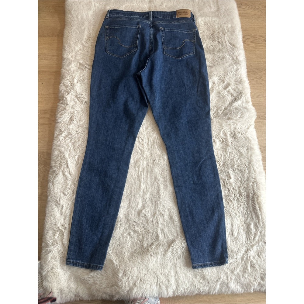 Signature Levi Strauss High Rise Skinny Jeans Women Blue Size W32 L32 - Picture 9 of 14